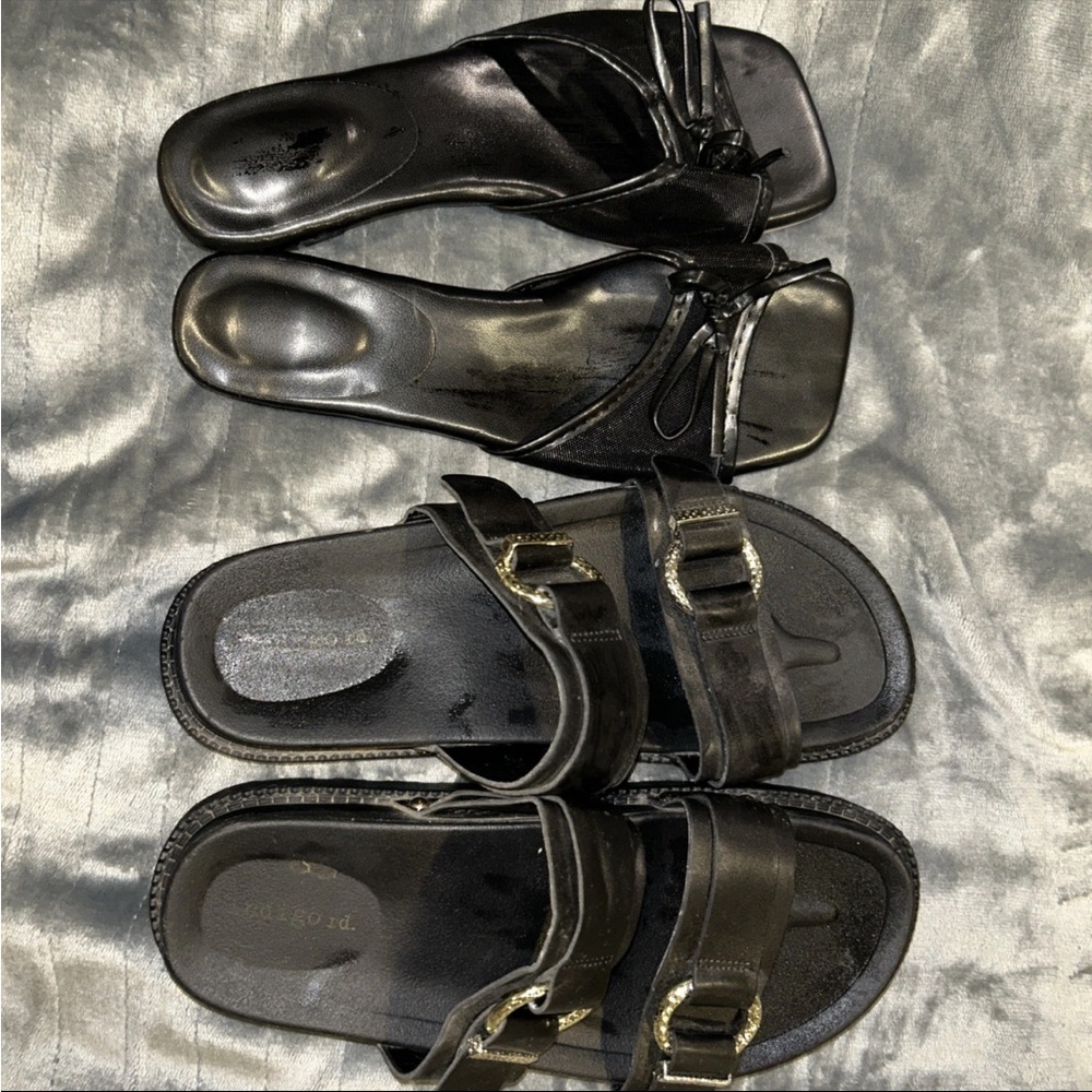 Black Sandals Set